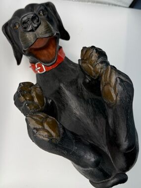 Black Lab with Red Collar Wine Bottle Holder